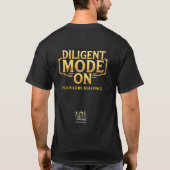 ゴールド キリスト教の「勤勉モード オン」Tシャツ Tシャツ (裏面)
