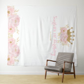 ゴールド クラウンプリンセス バースデー 背景 フォトブース タペストリー (インサイチュ(横))