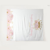 ゴールド クラウンプリンセス バースデー 背景 フォトブース タペストリー (正面(横))