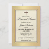 ゴールド クラシック キリスト教 追悼式 参列者案内 招待状 (正面)