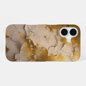 ゴールド クラック iPhone 16ケース (裏面横)