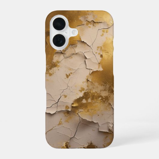 ゴールド クラック iPhone 16ケース (裏面)