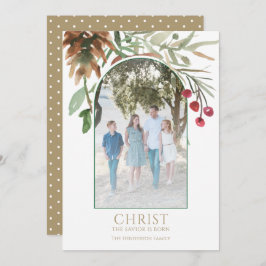 ゴールド クリストが生まれた 宗教的なクリスマスカード シーズンカード