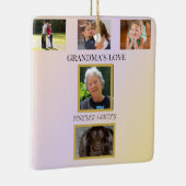 ゴールド グラデーション 5 枚の写真 ファミリー メモリアル セラミックオーナメント (右)