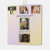 ゴールド グラデーション 5 枚の写真 ファミリー メモリアル セラミックオーナメント (左)