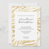 ゴールド グラマラス アブストラクト スワール ウェディング 招待状 (正面)