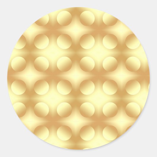 ゴールド グラマラス サークル ブランク エレガント テンプレート ラウンドシール (正面)