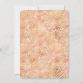 ゴールド グラム ガーリー ピーチ ピンク ブラッシュ レオパード プリント 招待状 (裏面)