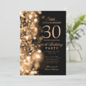 ゴールド グラム サプライズ 30歳の誕生日パーティー 招待状 (スタンド正面)