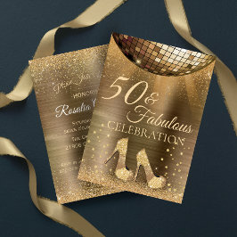 ゴールド グラム 50 おしゃれ ディスコボール チョコレート 招待状
