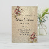 ゴールド&グリッター ウェディング 招待状 (スタンド正面)