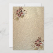 ゴールド＆グリッター ウェディング 招待状 (裏面)