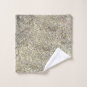 ゴールド グリッター クラックル モダン シック グラム スパークル バスタオルセット (ウォッシュタオル)