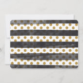 ゴールド グリッター グラマラス ブライダル シャワー パーティー 招待状 (裏面)