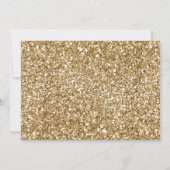 ゴールド グリッター ゴールド ドレス スイート 16 招待状 (裏面)