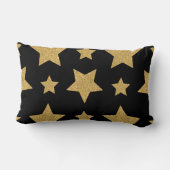 ゴールド グリッター スター エレガントでおしゃれ ランバークッション (裏面)