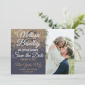 ゴールド グリッター スパークル ネイビーブルー サンキューカード 招待状 (スタンド正面)