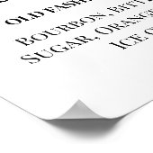 ゴールド グリッター ドット シグネチャードリンク ウェディング ポスター (角)