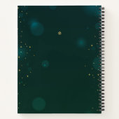ゴールド グリッター ドリップス バルーンズ グリーン スウィート 16 ノートブック (裏面)