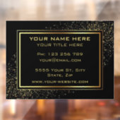 ゴールド グリッター フレーム ゴールデン テキスト ブラック プロフェッショナル ウィンドウサイン (シート2)