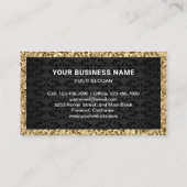 ゴールド グリッター ブルーベリー カップケーキ パティシエ ベーカリー 名刺 (裏面)