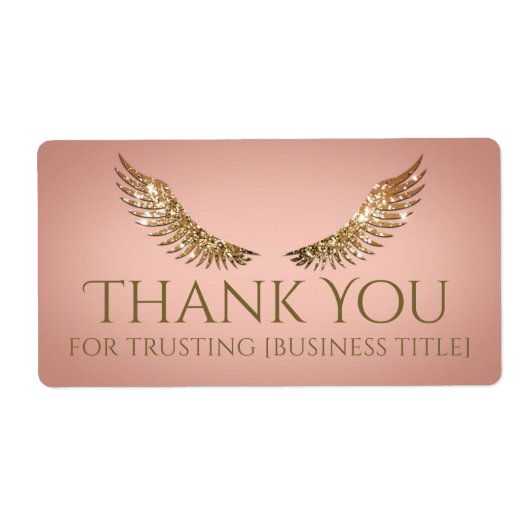 ゴールド グリッター ラッシュ ウィングス ヴィブラント ピンク ラベル (正面)