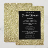 ゴールド グリッター 招待状 (正面/裏面)
