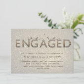 ゴールド グリッター 結婚 イニシャル 招待状 (スタンド正面)