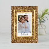 ゴールド グリッター 1 フォト リアル 箔シーズンカード (立ち正面)