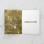 ゴールド グリッター 50 50周年 結婚記念日 誕生日 カード (内部)