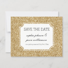 ゴールド グリッター Save the Date セーブザデート