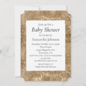 ゴールド グリッツ グリッター キリン柄 招待状 (正面)