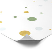 ゴールド＆グリーンの風船 | 男の子のベビーシャワー歓迎 ポスター (角)