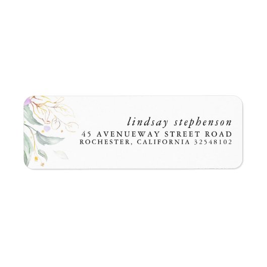 ゴールド グリーンレーベル エレガント モダン ラベル (正面)