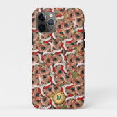 ゴールド グリーン エアデールテリア かわいい犬 クリスマス Case-Mate iPhoneケース (裏面)
