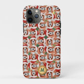ゴールド グリーン キャバリア スパニエル かわいい犬 クリスマス Case-Mate iPhoneケース (裏面)