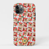 ゴールド グリーン チャウチャウ かわいい犬 クリスマス Case-Mate iPhoneケース (裏面)
