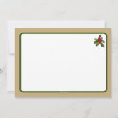 ゴールド、グリーン、レッド モダン3枚写真クリスマスカード シーズンカード (裏面)