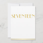 ゴールド グレートギャツビー ウェディング テーブル カード 17 (裏面)