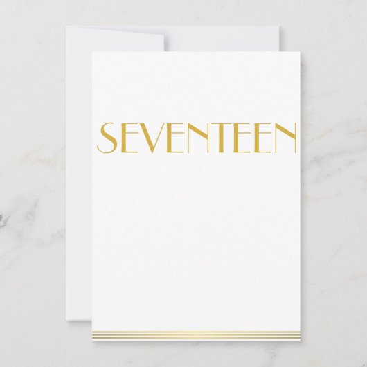 ゴールド グレートギャツビー ウェディング テーブル カード 17 (正面)