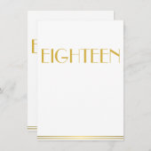 ゴールド グレートギャツビー ウェディング テーブル カード 18 (正面/裏面)