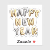 ゴールド グレー 謹賀新年 シール (シート)