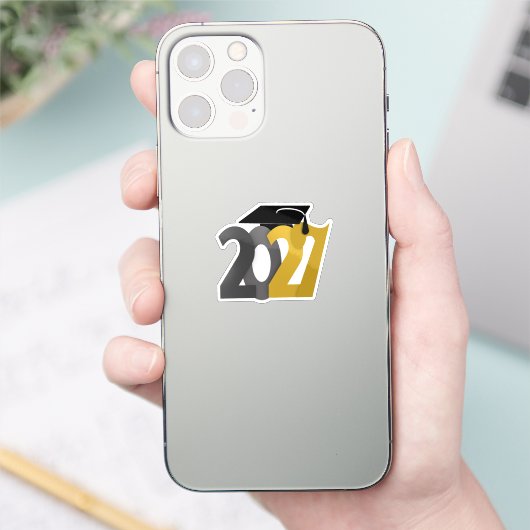 ゴールド グレー 2027年卒業 シール (スマートフォン)