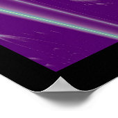 ゴールド ケドゥケウス 医療シンボル パープル グリーン ウェーブ ポスター (角)