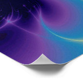 ゴールド ケドゥケウス 医療シンボル パープル ブルー ウェーブ ポスター (角)