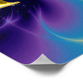 ゴールド ケドゥケウス 登録看護師 シンボル 紫 青 ポスター (角)