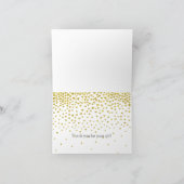 ゴールド コンフェッティ ハート ありがとう サンキューカード (内部)