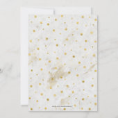 ゴールド コンフェッティ & マーブル | 現代的な退職パーティー 招待状 (裏面)