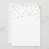 ゴールド＆コンフェッティ モダンな誕生日パーティーの招待状 招待状 (裏面)