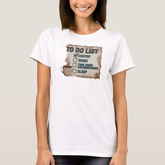ゴールド コーヒー 仕事 トルー・クライム Tシャツ (正面)